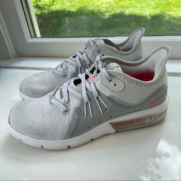 Nike Womens Air Max Sequent 3 Running Shoes Grey/Pink‎ 908993-012 size 6.5 - Picture 5 of 10
